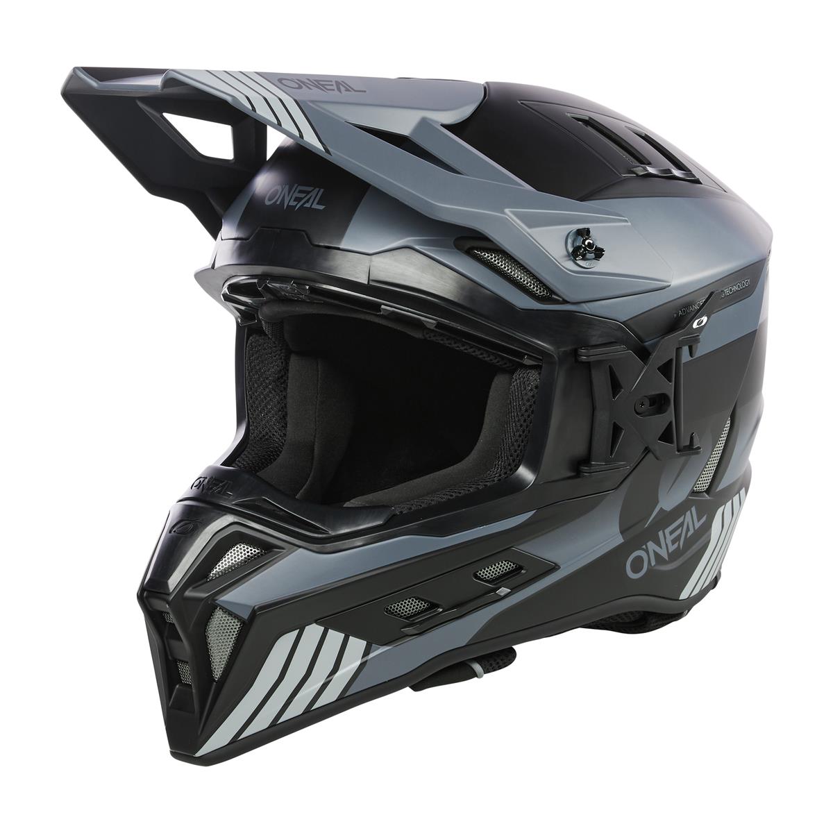 O'Neal Motocross-Helm EX-SRS Hitchhiker V.24 - Schwarz/Grau