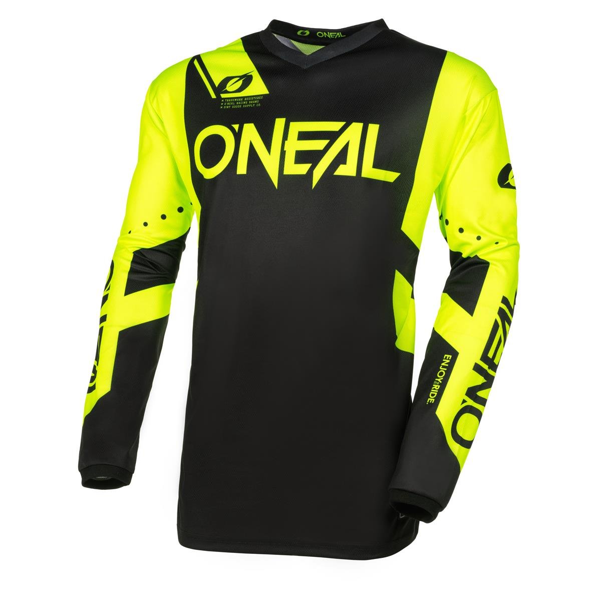 O'Neal MX Jersey Element Racewear V.24 - Black/Neon Yellow