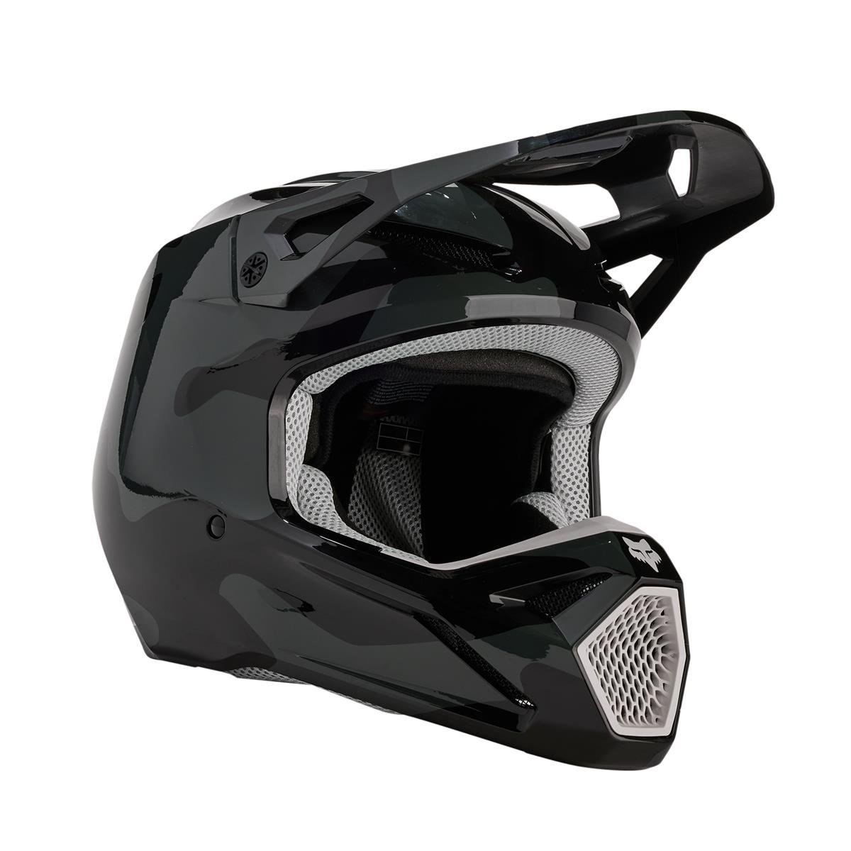 Fox Motocross-Helm V1 BNKR - Schwarz/Camo