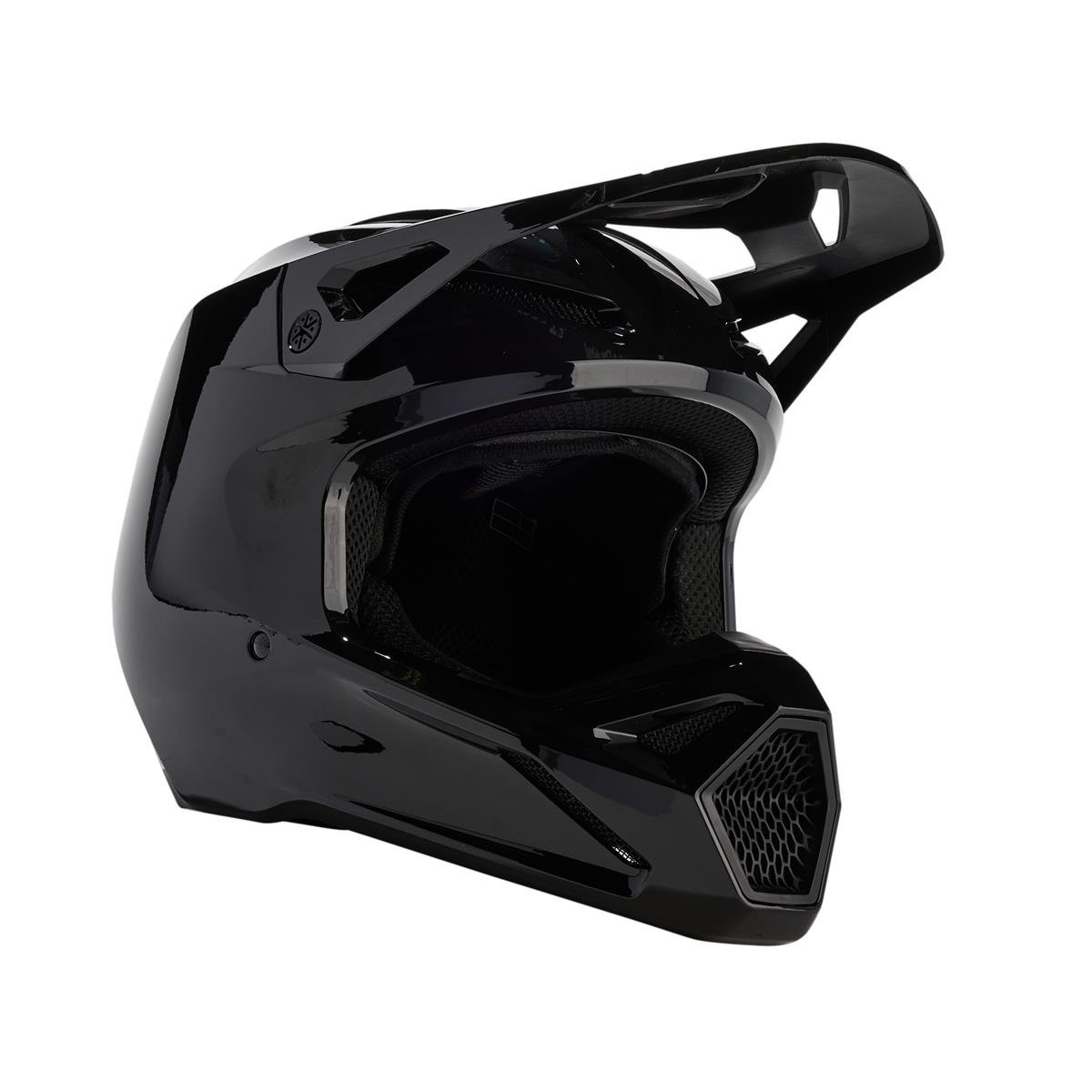 Fox Motocross-Helm V1 Solid - Schwarz