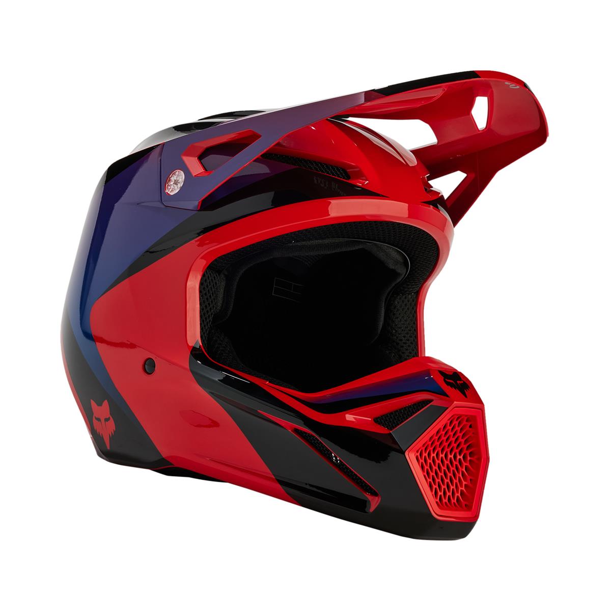 Fox MX Helmet V1 Streak - Flo Red