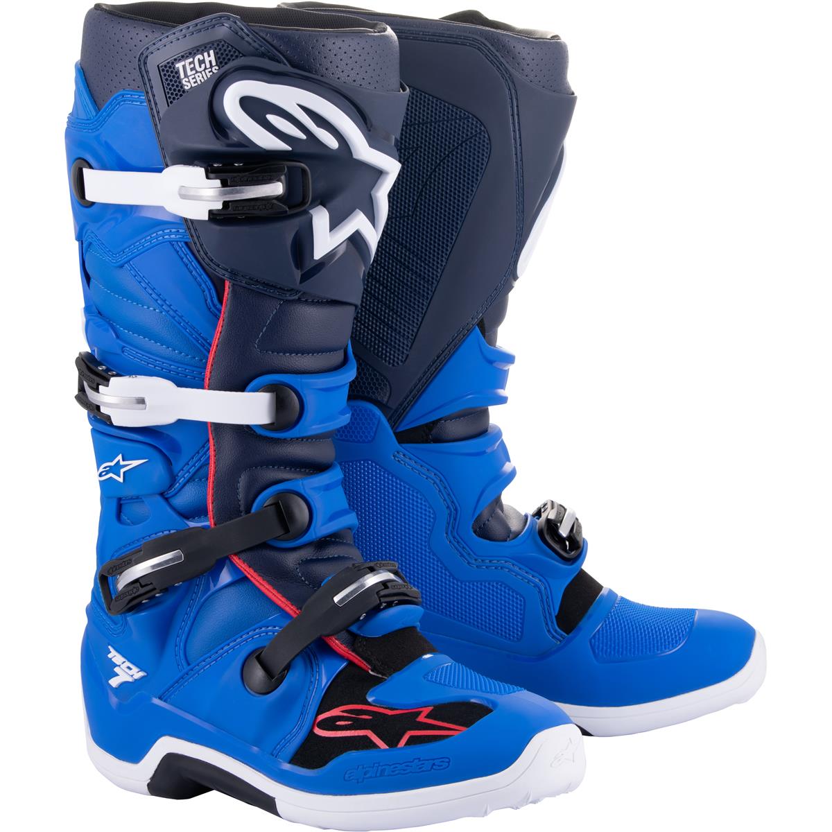Alpinestars MX Boots Tech 7 Alpine Blue/Night Navy/Red