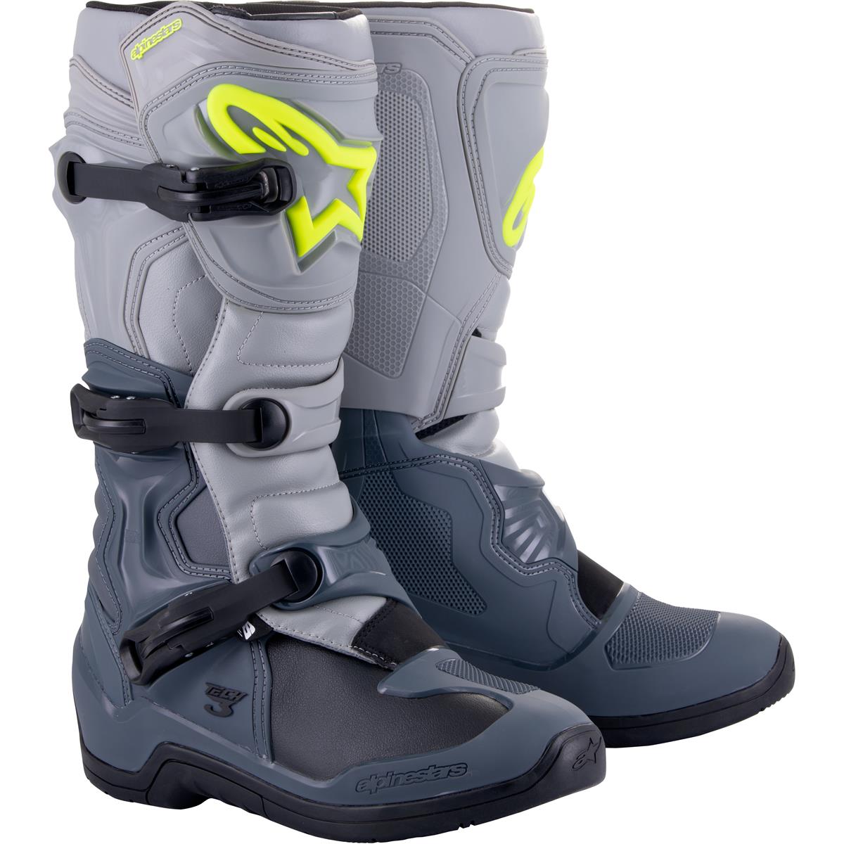 Alpinestars MX Boots Tech 3 Dark Gray/Light Gray/Black
