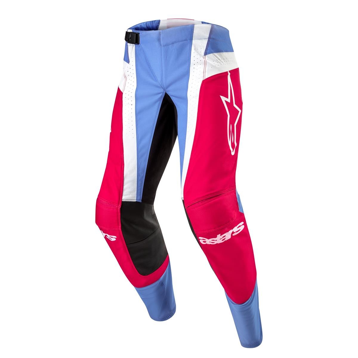 Alpinestars MX Pants Techstar Ocuri - Light Blue/Mars Red/White