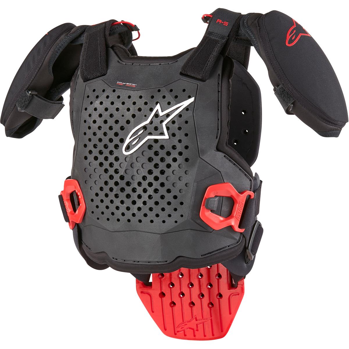 Alpinestars Kids Chest Protector A-5 S V2 Youth Black/White/Red