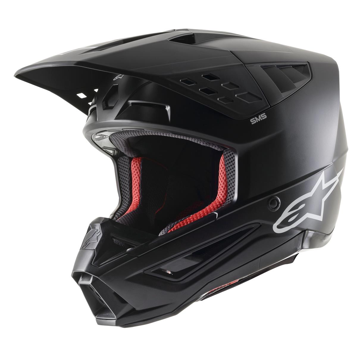 Alpinestars Motocross-Helm S-M5 Solid - Matt Schwarz