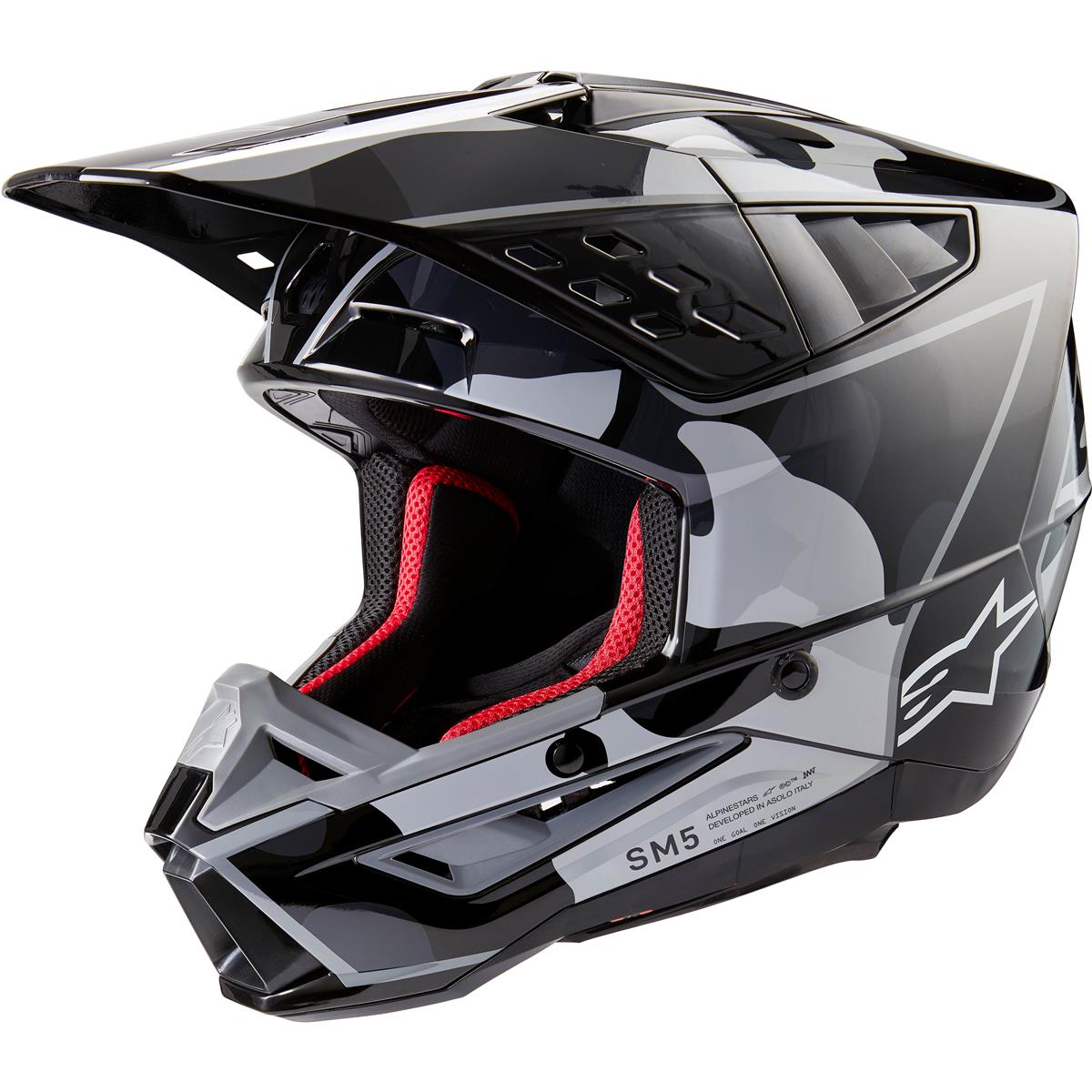 Alpinestars MX Helmet S-M5 Rover 2 - Black/Silver/Glossy