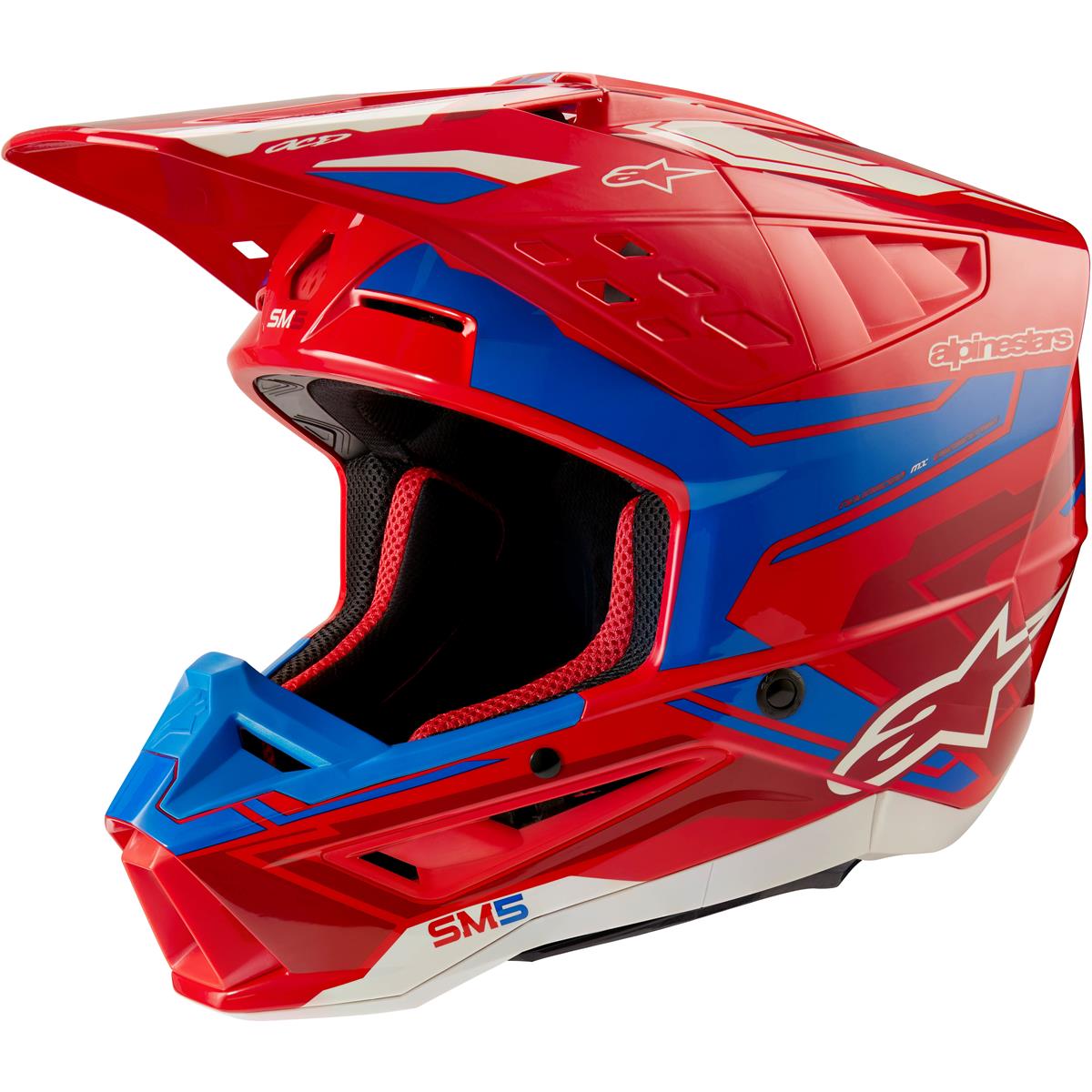 Alpinestars MX Helmet S-M5 Action 2 - Red/Blue/Glossy