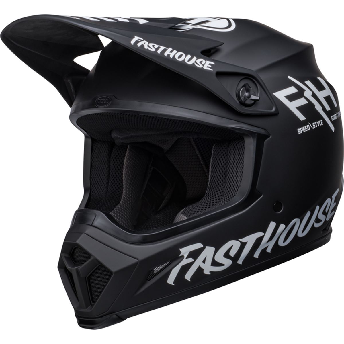 Bell Motocross-Helm MX-9 Mips Fasthouse Prospect - Mattschwarz/Weiß