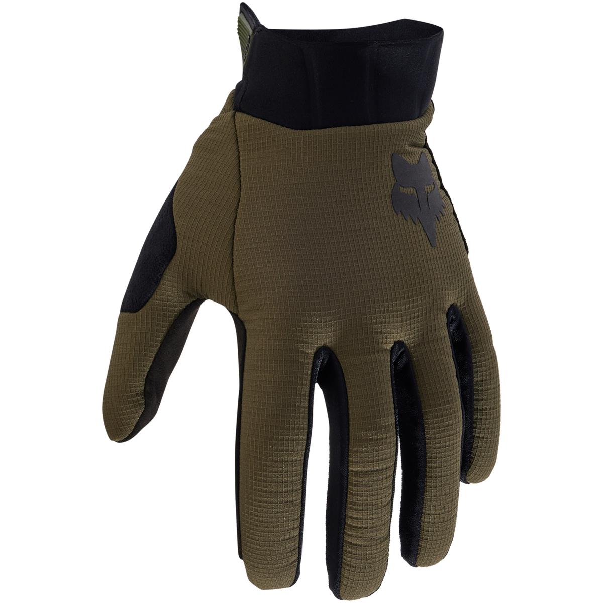 Fox MTB Gloves Defend Lo-Pro Fire Olive Green