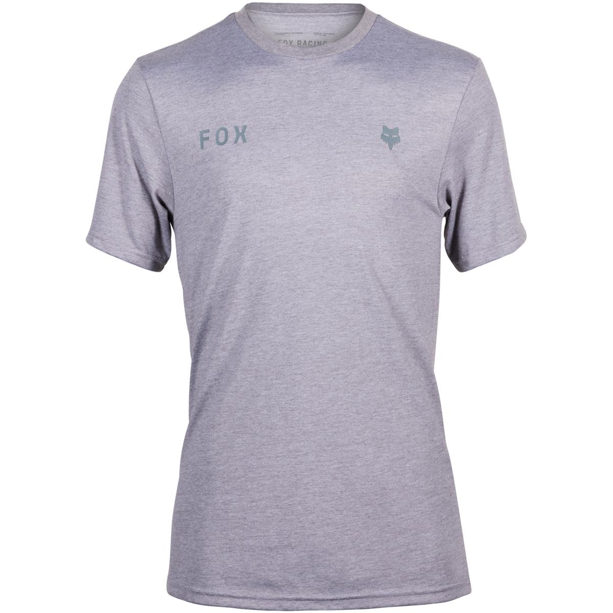 Fox Tech T-Shirt Core Wordmark - Heather Graphite