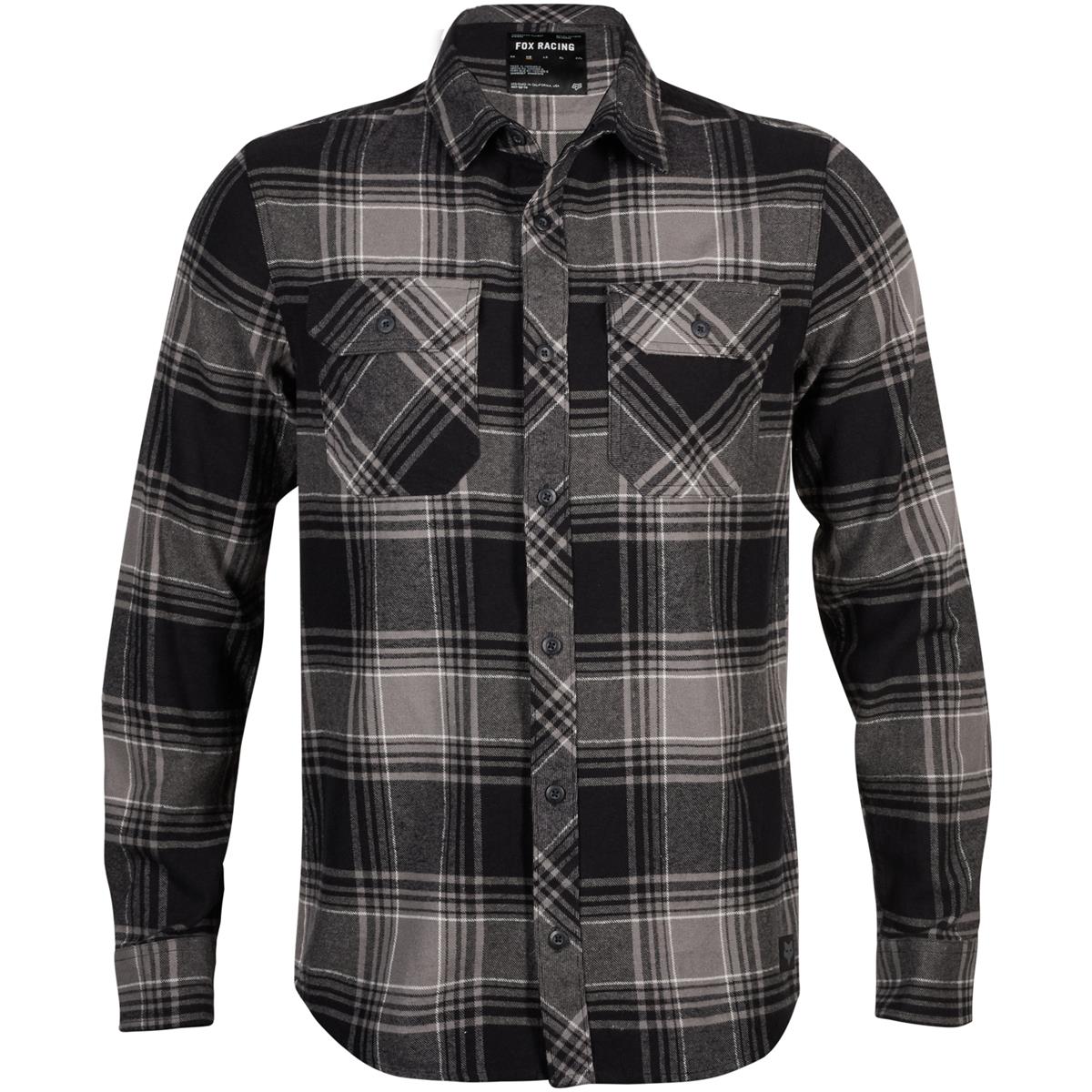 Fox Flannel Shirt Long Sleeve Legion Traildust - Black