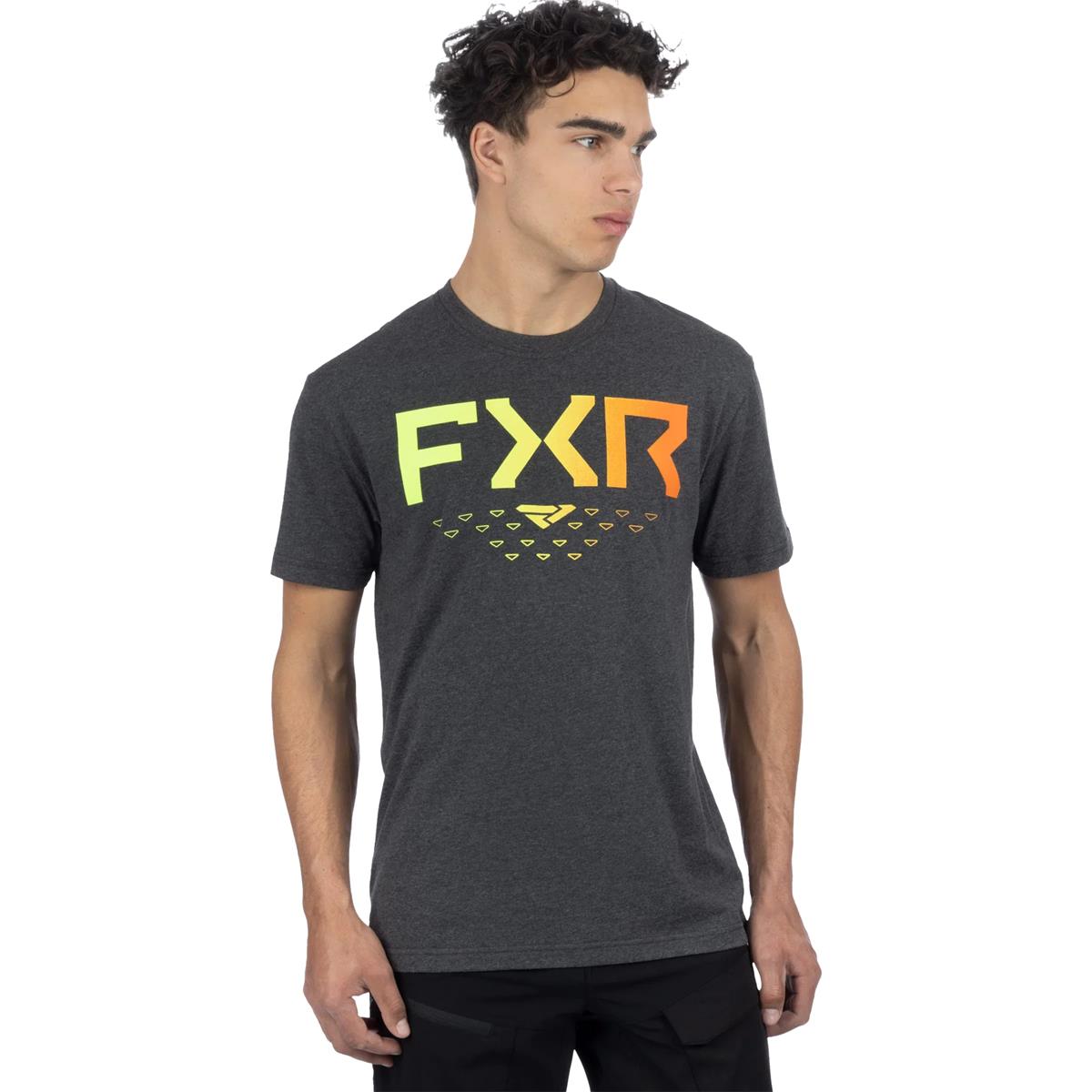 FXR T-Shirt Helium Premium Charcoal Heather/Inferno