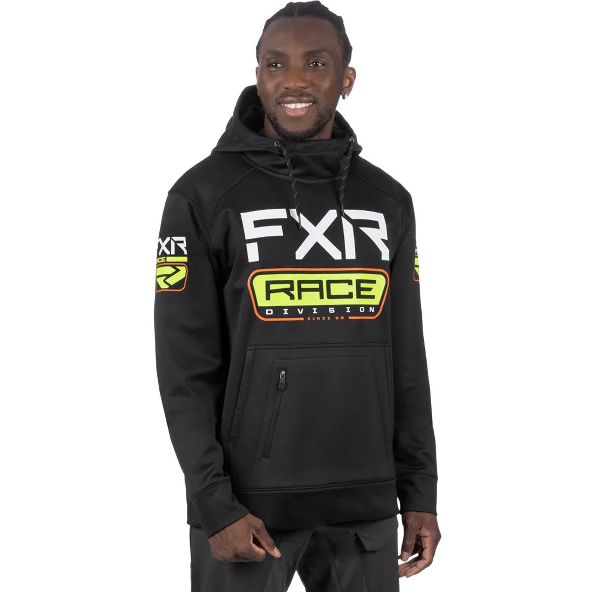 FXR Hoodie Race Div Tech Black/Hi-Vis