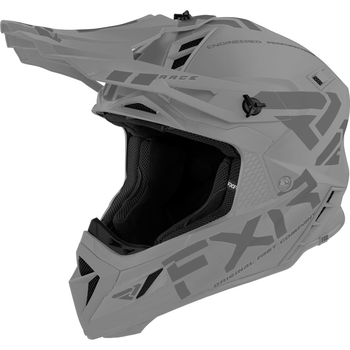 FXR MX Helmet Helium Prime Steel
