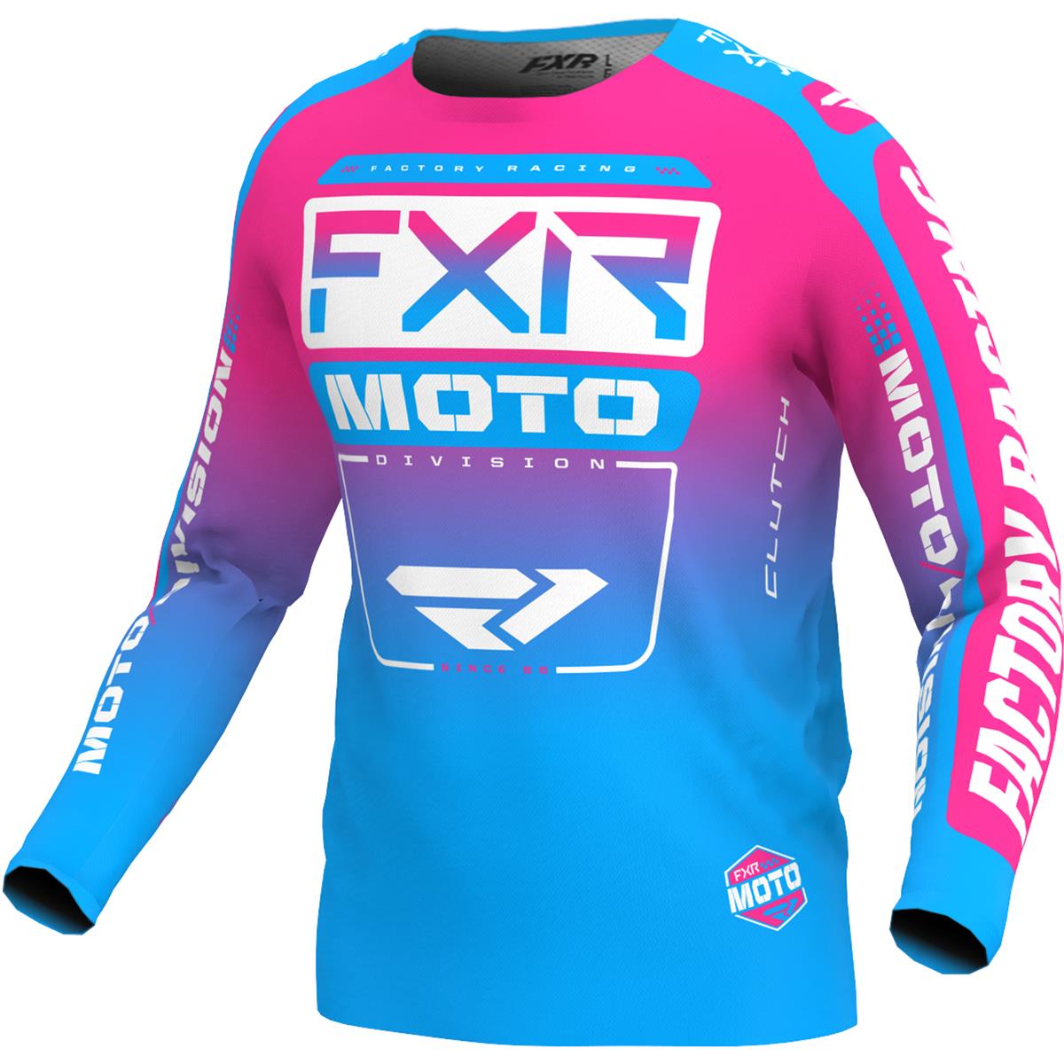 FXR MX Jersey Clutch Cyan/Pink