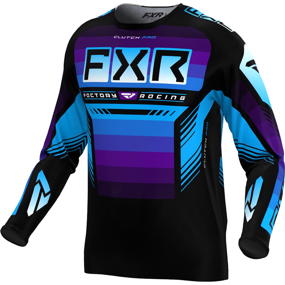 FXR MX Jersey Clutch Pro Black/Purple/Blue