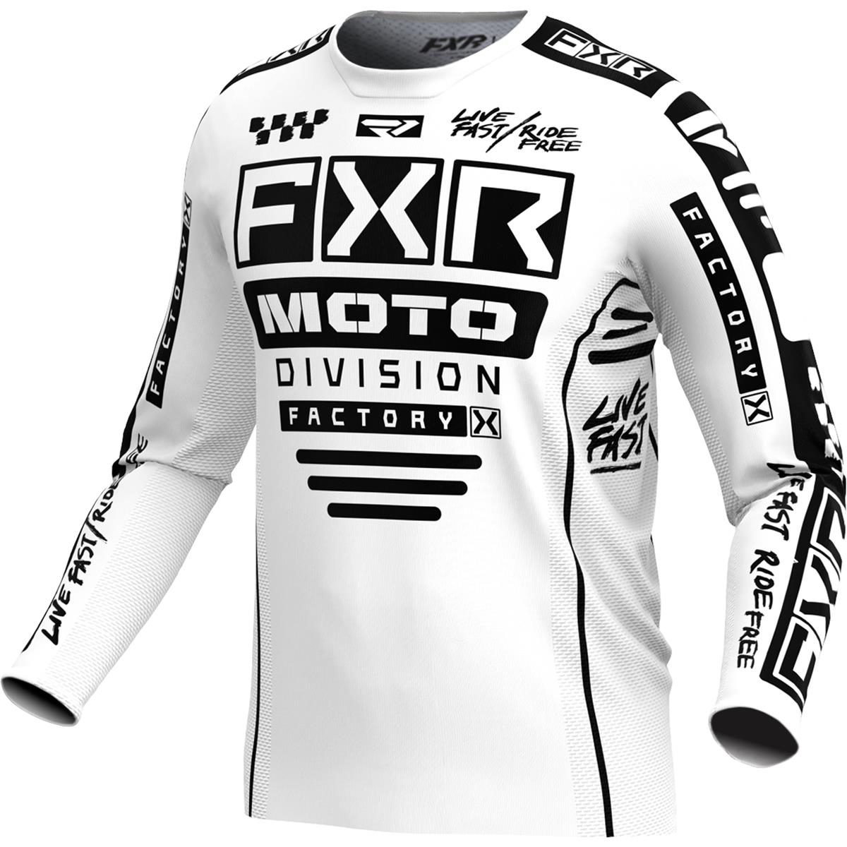FXR MX Jersey Podium Gladiator Weiß/Schwarz