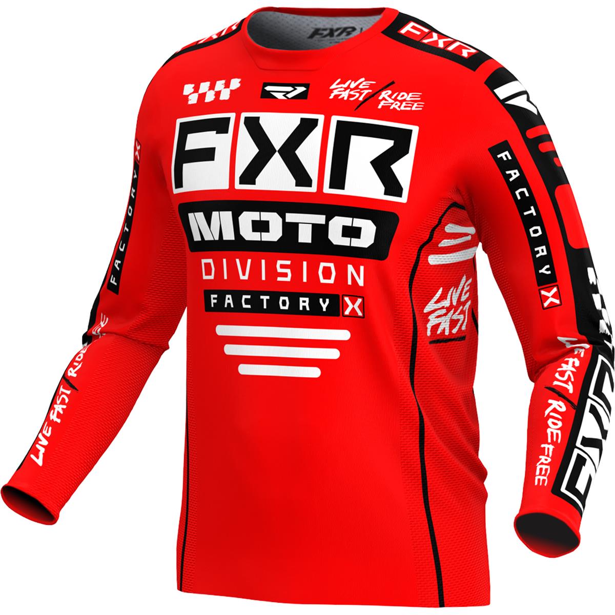 FXR MX Jersey Podium Gladiator Rot/Schwarz