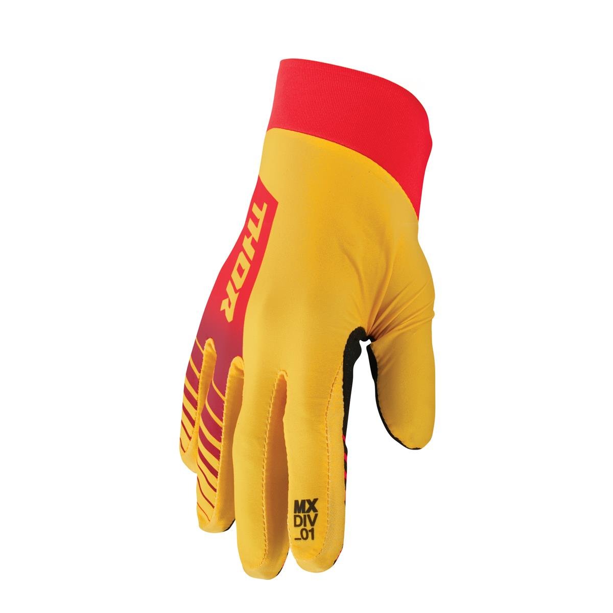 Thor Handschuhe Agile Analog - Lemon/Rot