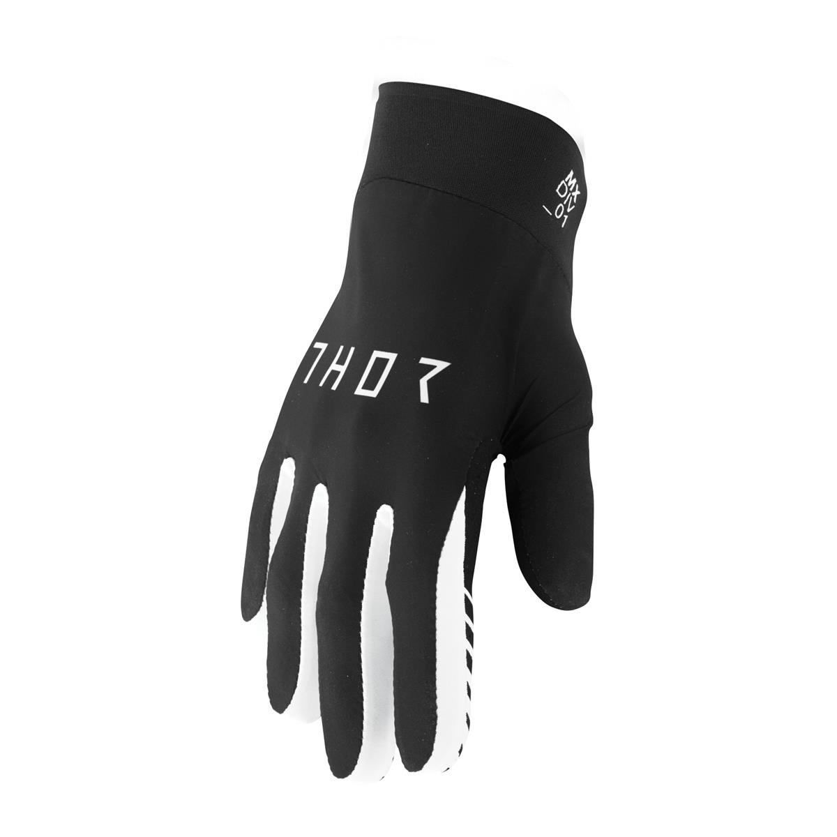 Thor Handschuhe Agile Solid - Schwarz/Weiß