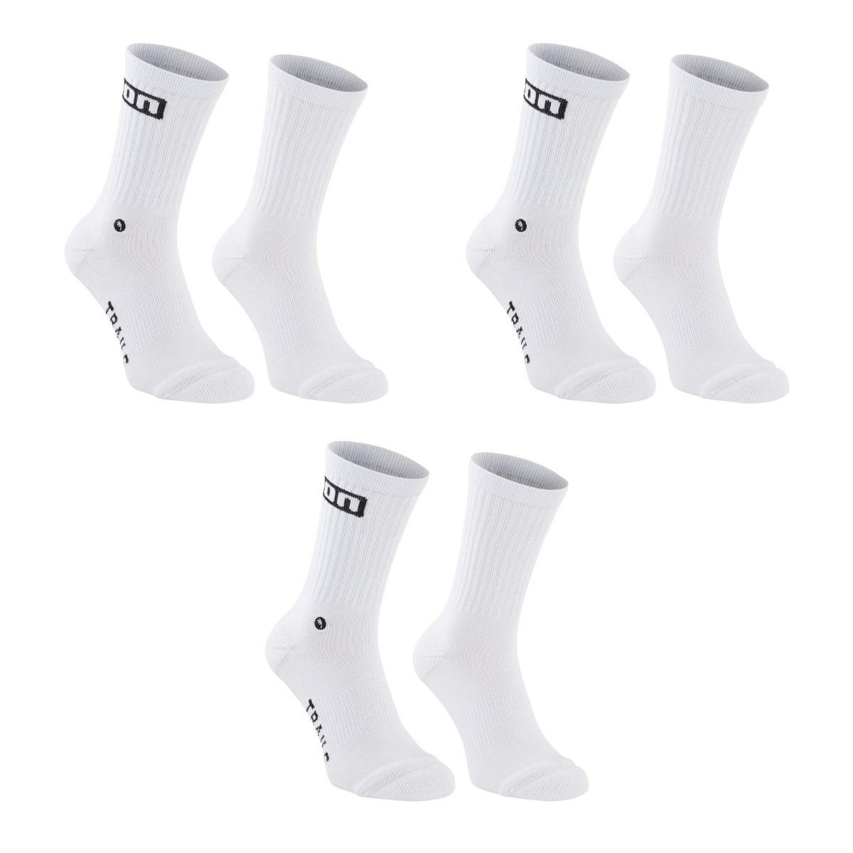 ION MTB Socken Logo 3er-Set, Weiß