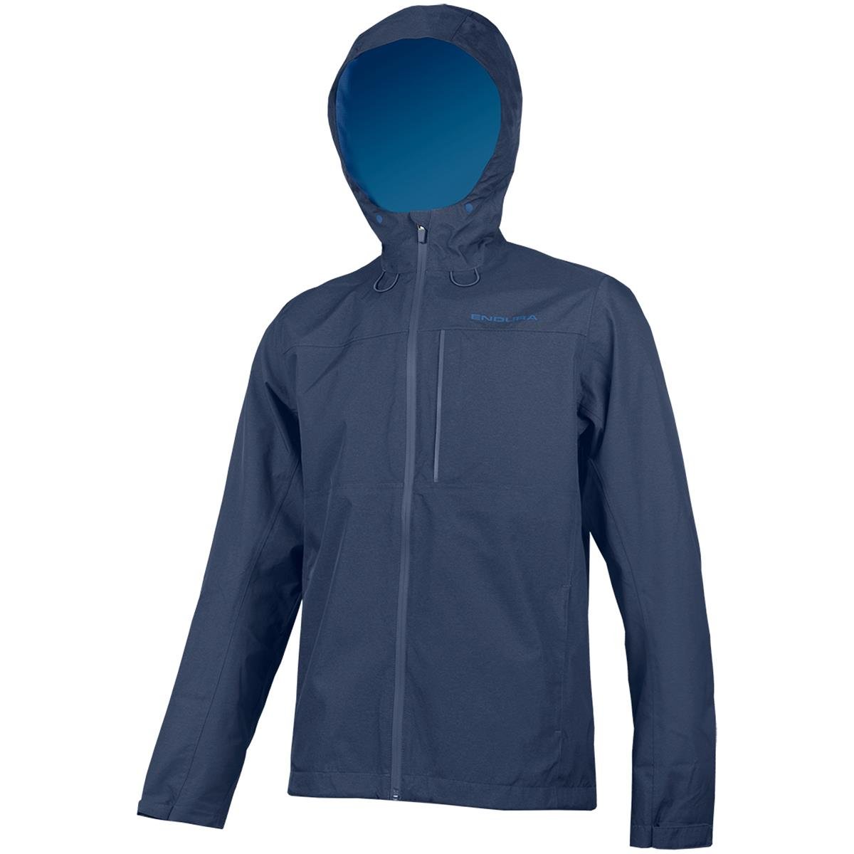 Endura MTB Rain Jacket Hummvee Waterproof Hooded Ink Blue