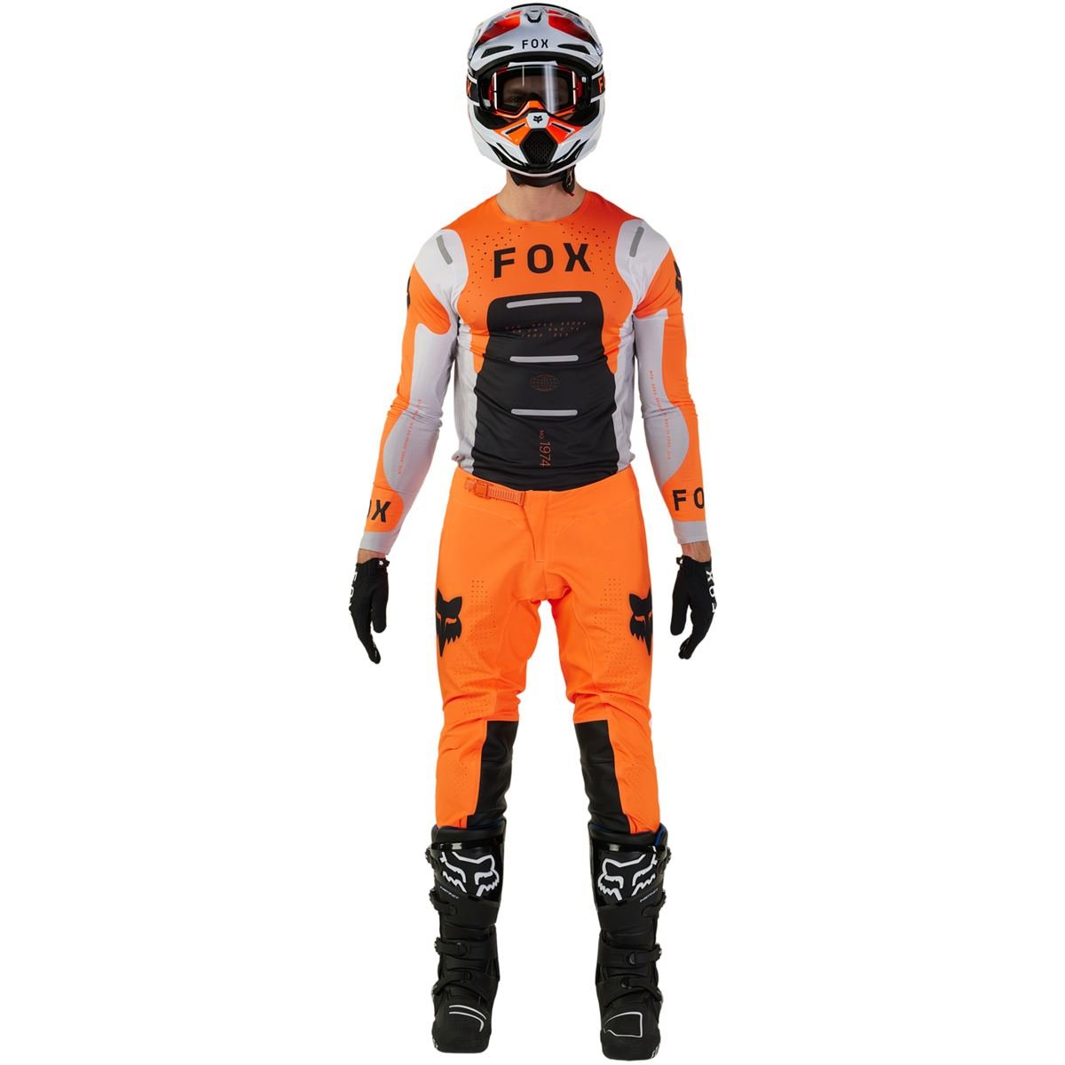 Fox MX Combo Flexair Set: 2-teilig, Magnetic - Flo Orange