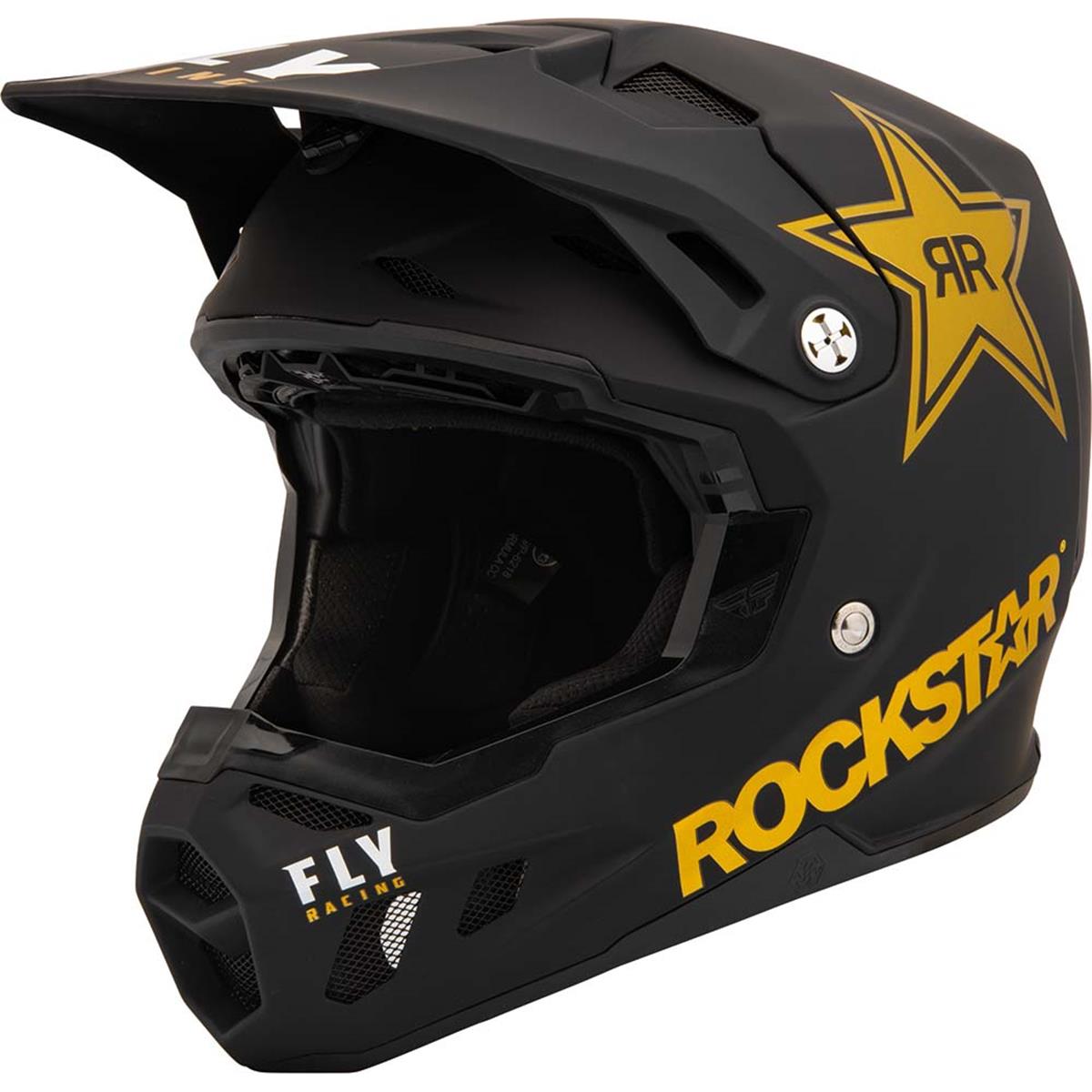 Fly Racing MX Helmet Formula CC Rockstar - Matte Black/Gold