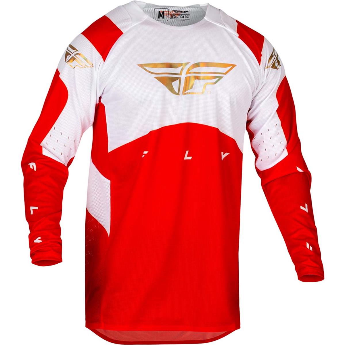 Fly Racing MX Jersey Evolution DTS Red/White/Red Iridium