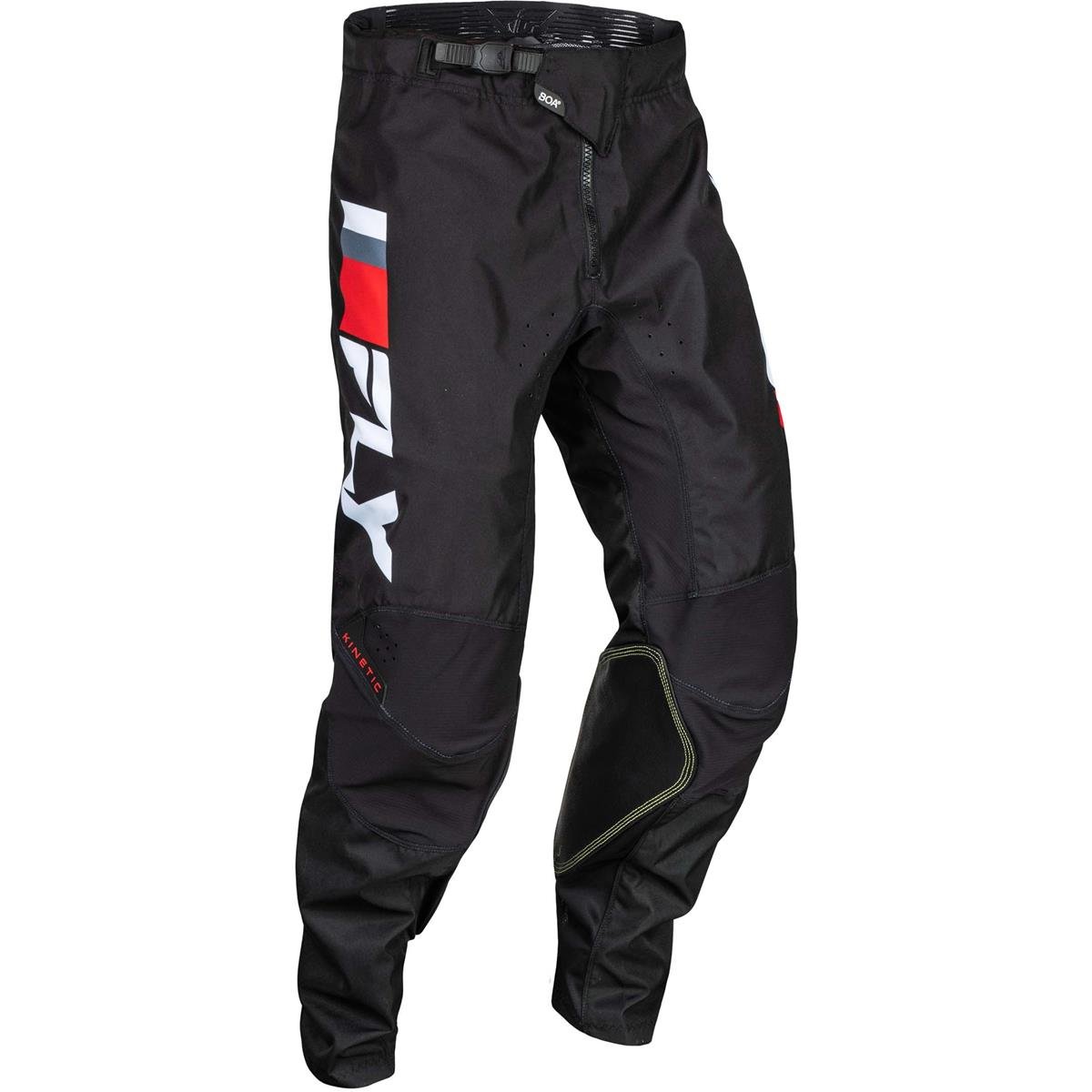 Fly Racing MX Pants Kinetic BOA Prix - Red/Gray/White