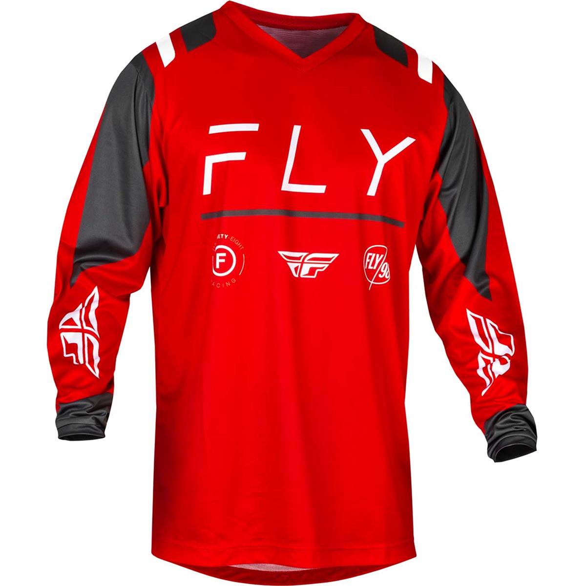 Fly Racing Maglia MX F-16 Rosso/Charcoal/Bianco
