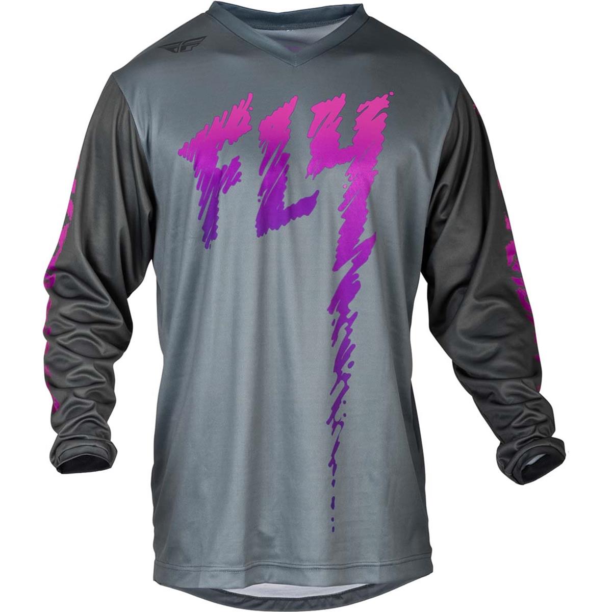 Fly Racing Kids MX Jersey F-16 Youth Gray/Charcoal/Pink