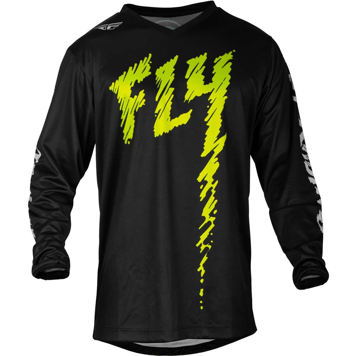 Fly Racing Kids MX Jersey F-16 Youth Black/Neon Green