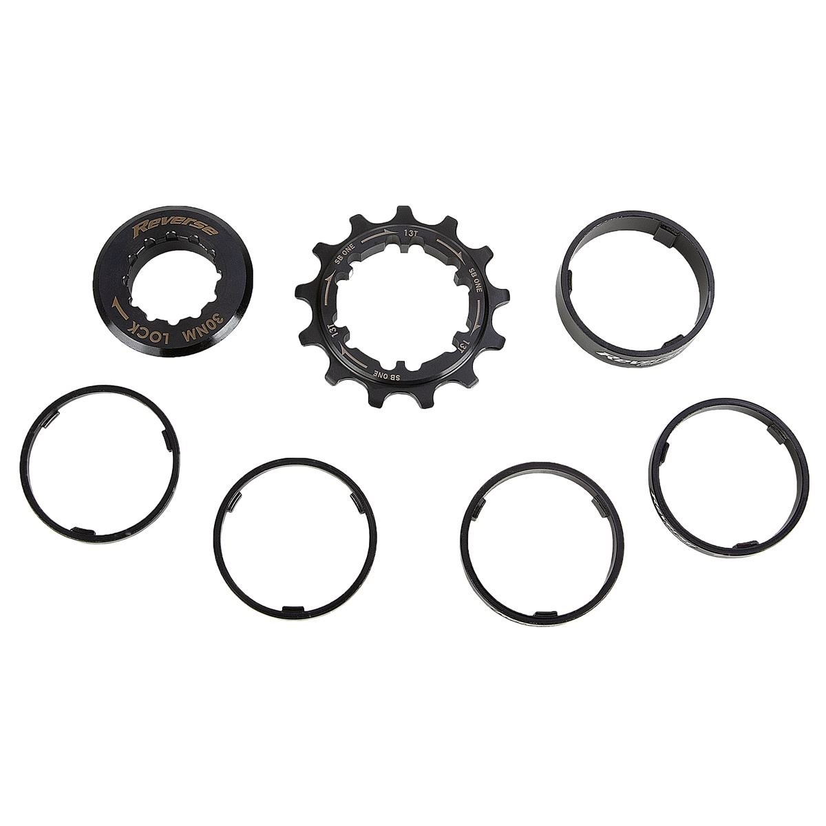 Reverse Components Kit de conversion Single Speed Microspline Noir