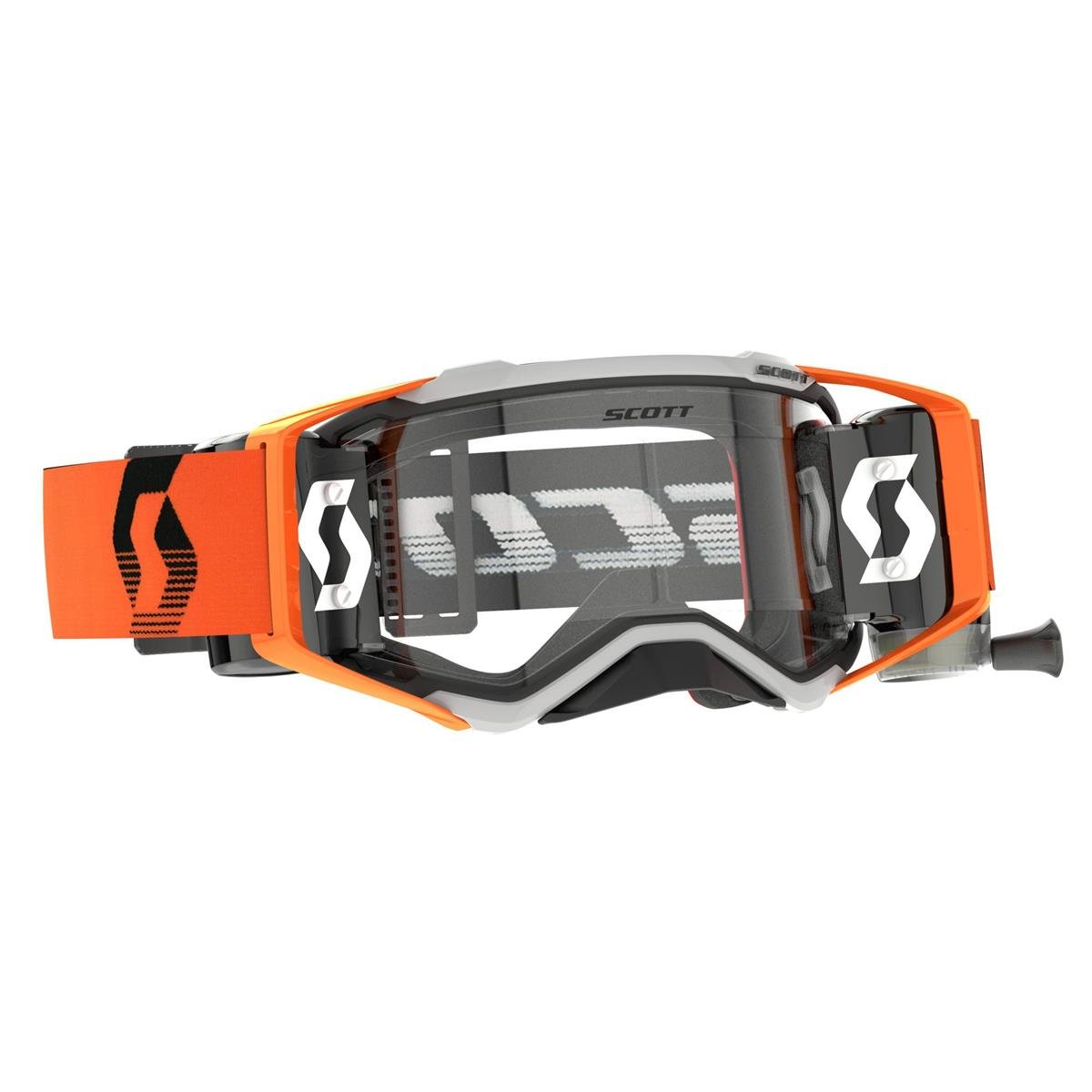 Scott Goggle Prospect WFS with Roll Off System, Gray/Orange - Clear Works