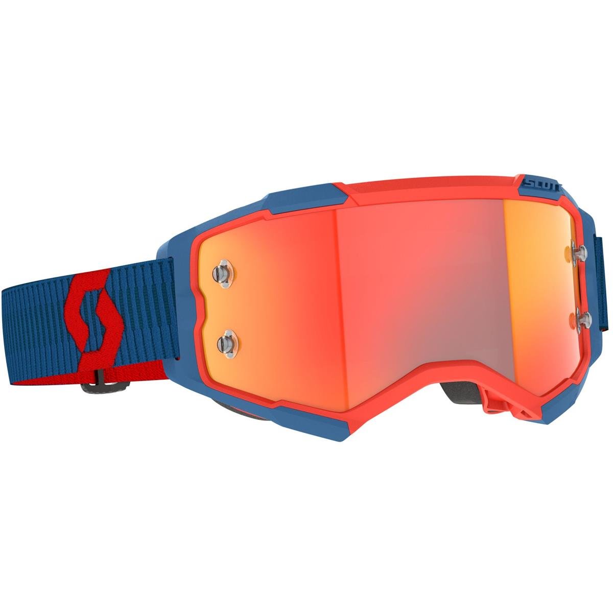 Scott Goggle Fury Dark Blue/Neon Red - Orange Chrome Works