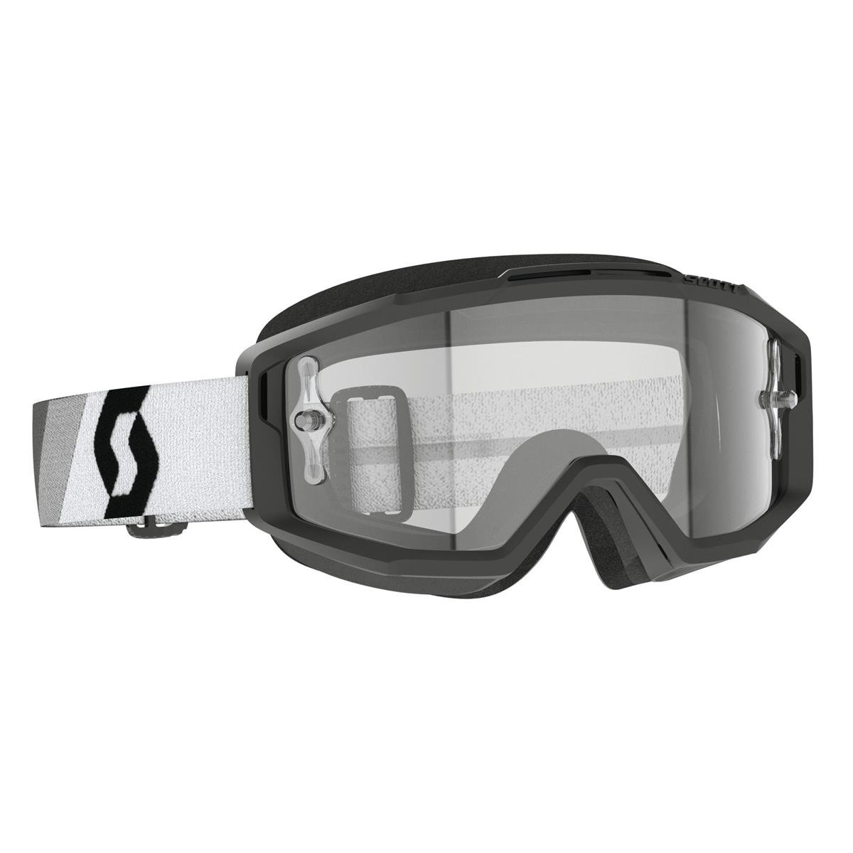 Scott Goggle Split OTG Premium Black/White - Clear Works