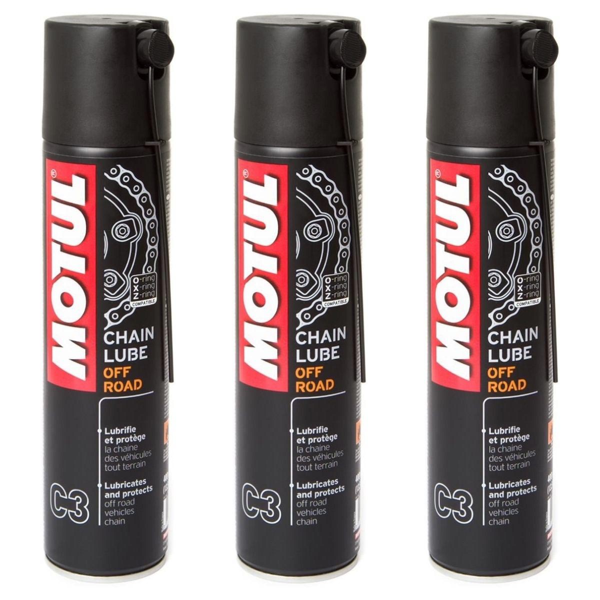 Motul Chain Spray Offroad Set: 3 pieces, 400 ml each