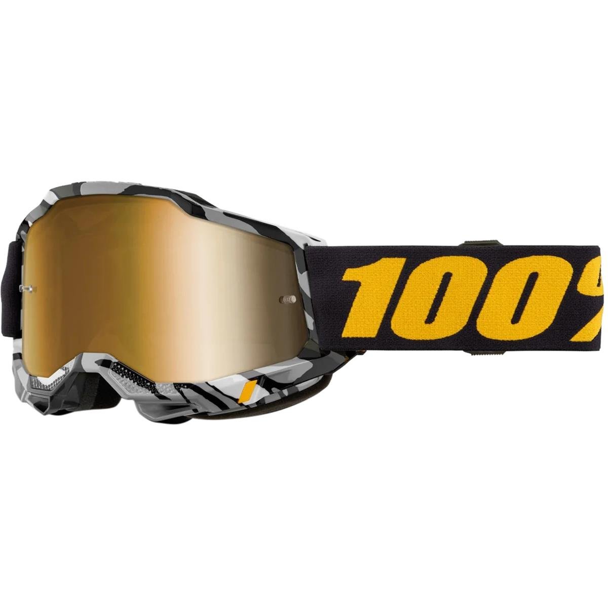 100% Maschera Accuri Gen. 2 Ambush - Mirror True Gold, Anti-Fog