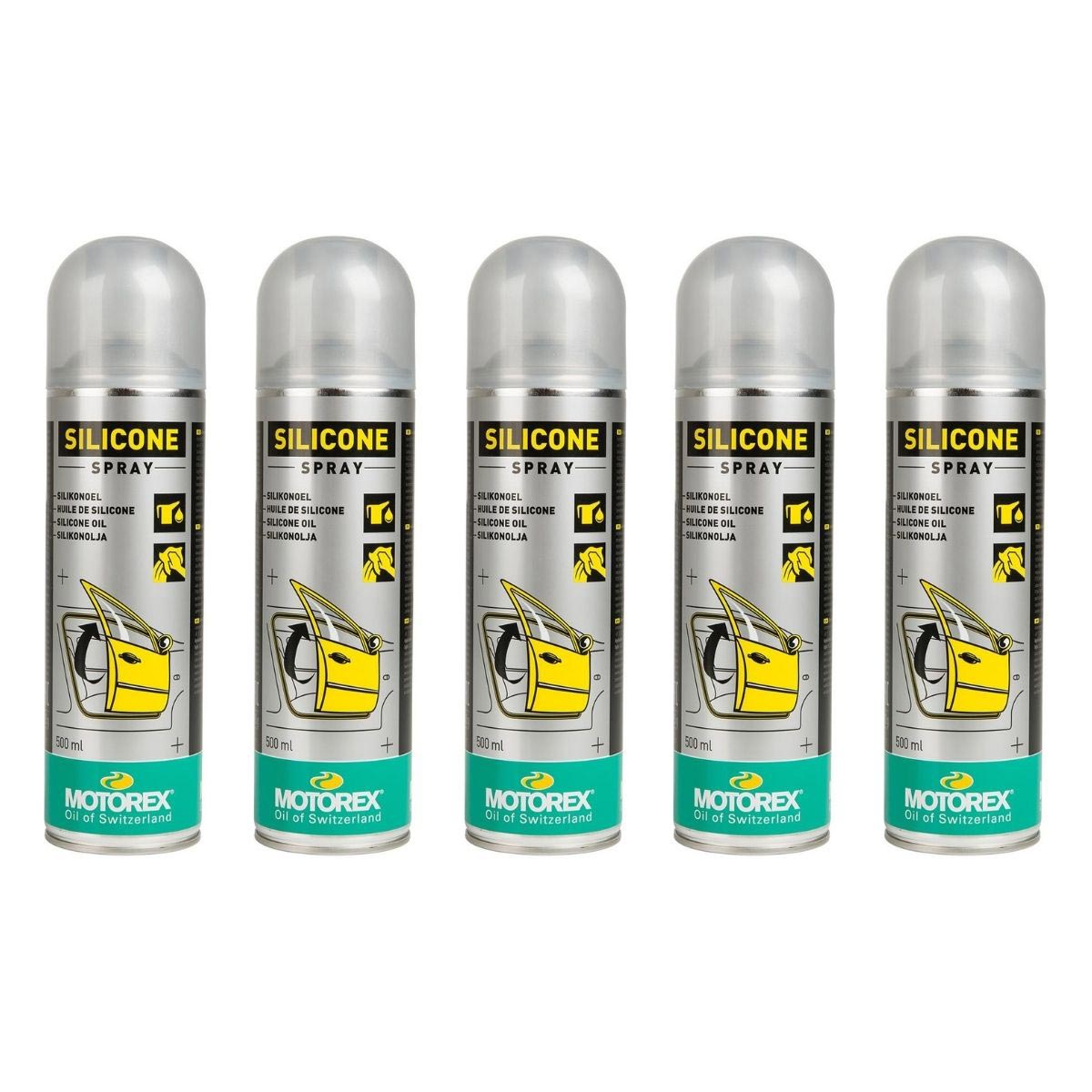 Motorex Spray Silicone  Set: 5 pezzi, 500 ml ciascuno