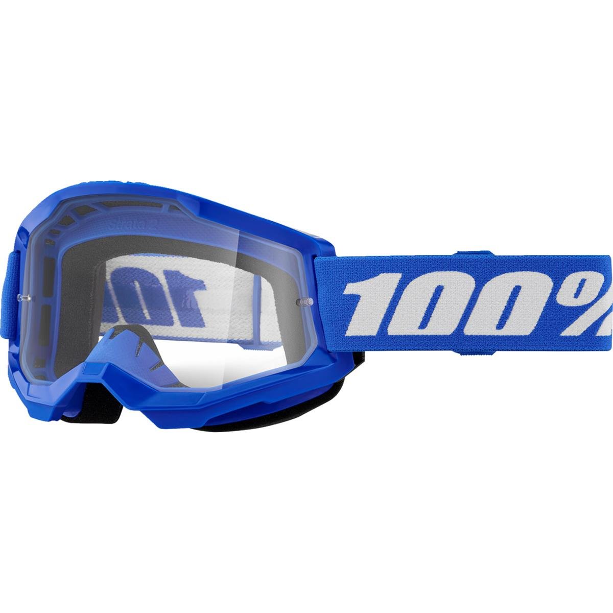 100% Goggle Strata Gen. 2 Blue - Clear, Anti-Fog