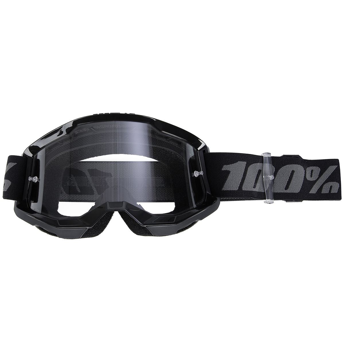 100% Crossbrille Strata Gen. 2 Black - Clear, Anti-Fog