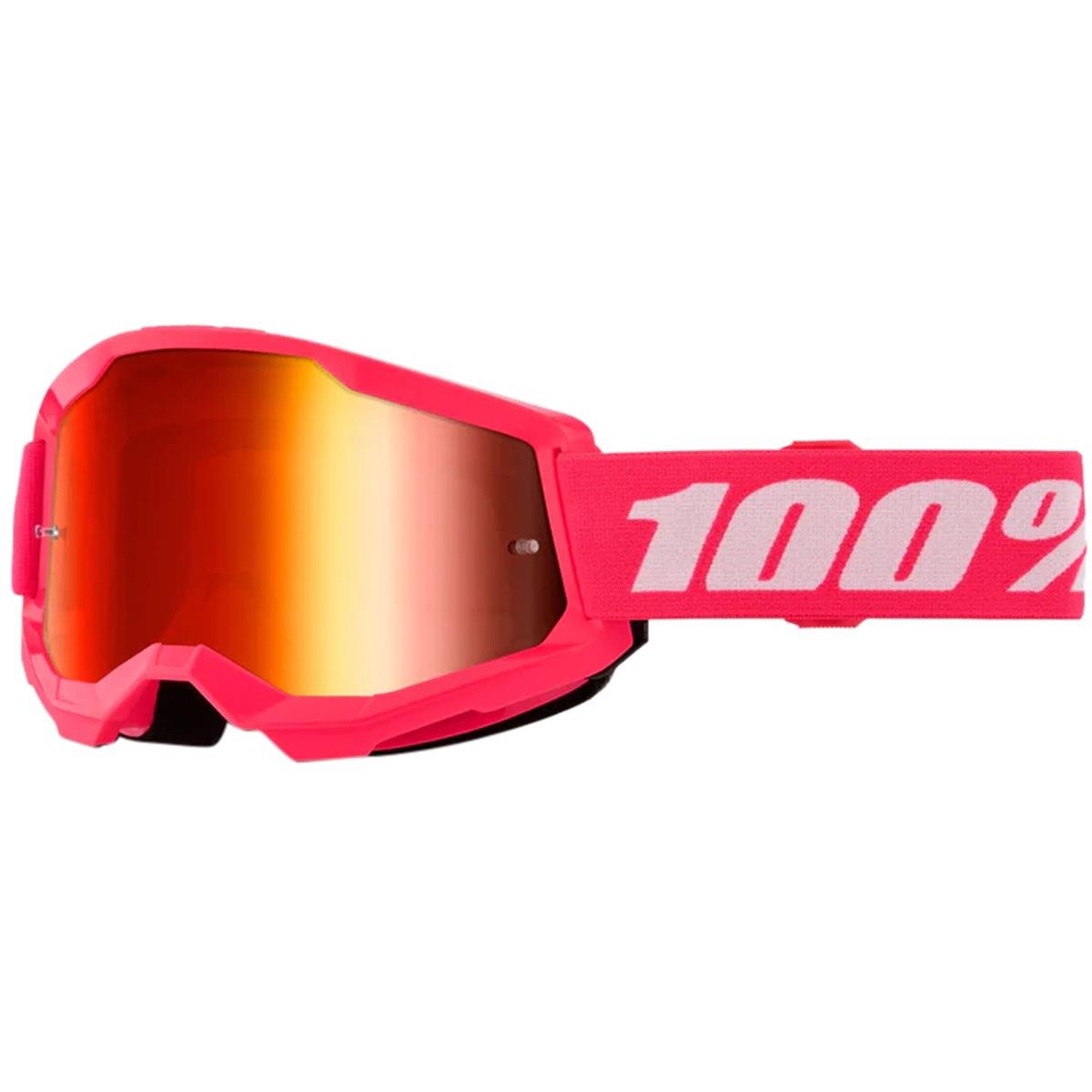 100% Goggle Strata Gen. 2 Pink - Mirror Red, Anti-Fog