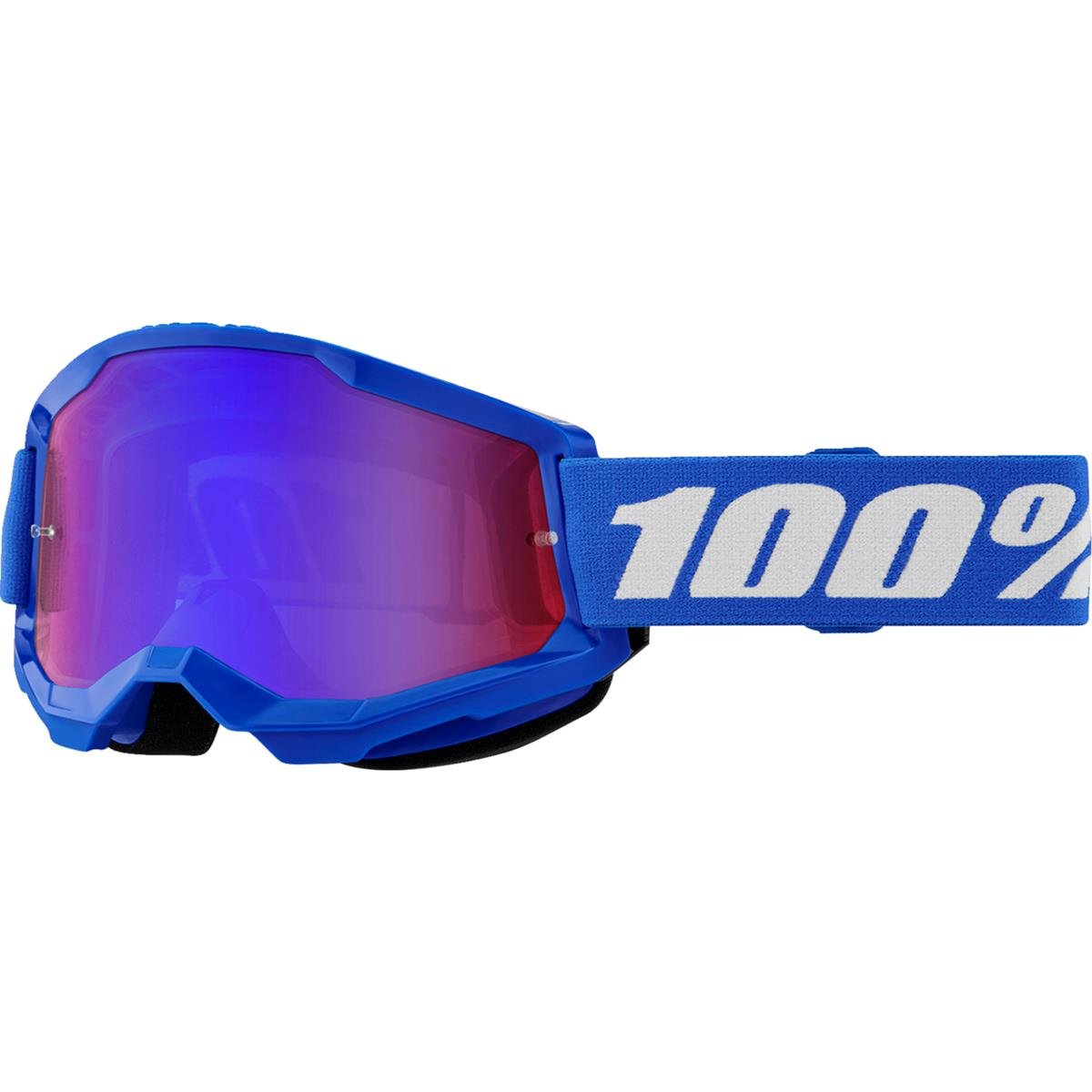 100% Crossbrille Strata Gen. 2 Blue - Mirror Red/Blue, Anti-Fog