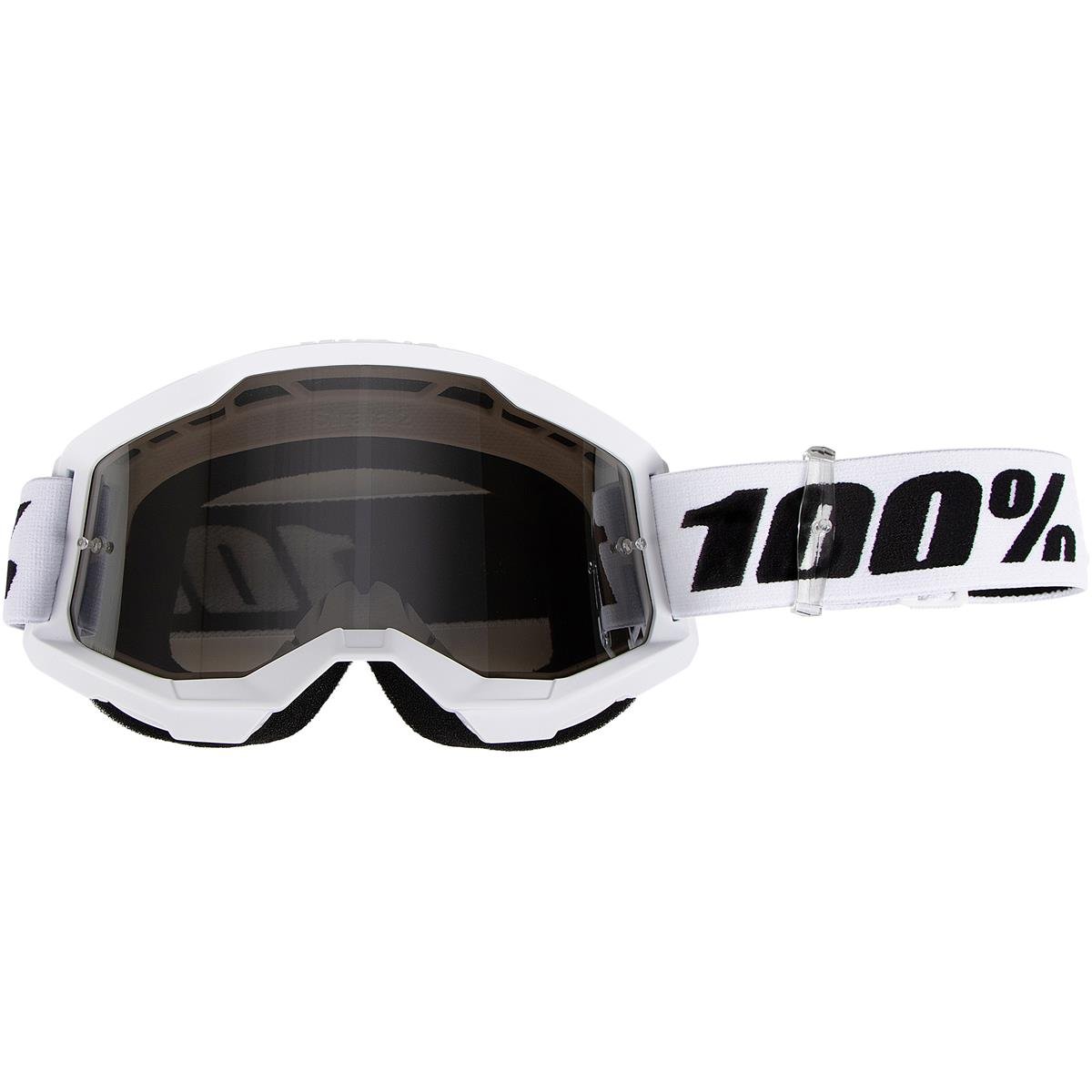 100% Maschera Strata Gen. 2 White - Mirror Silver, Anti-Fog