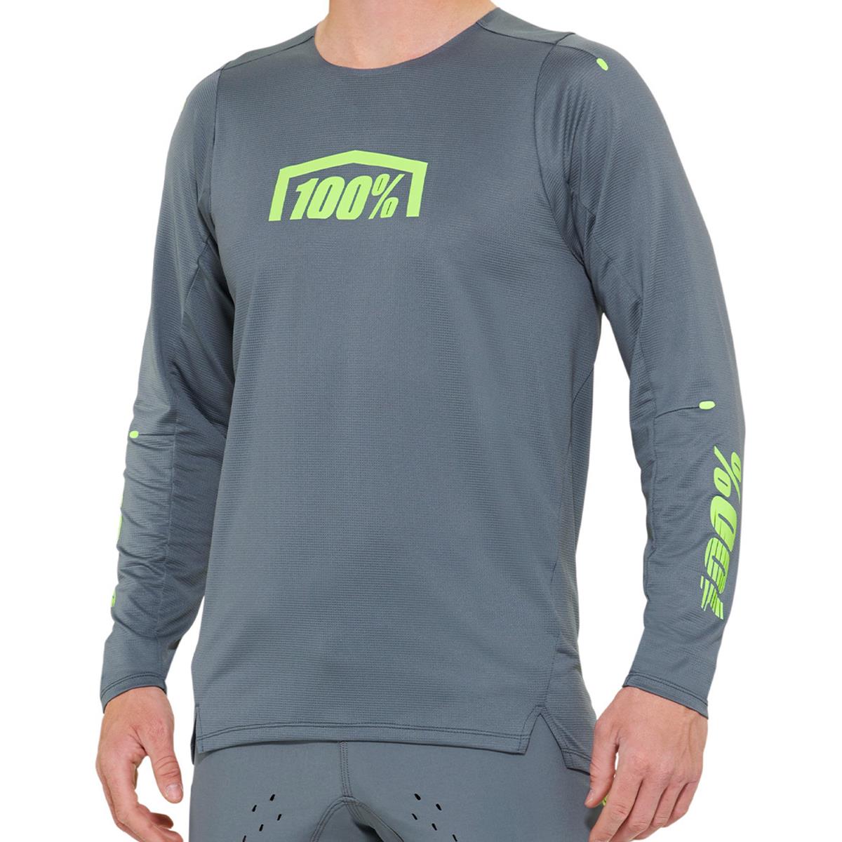 100% MTB Jersey Long Sleeve R-Core X Gray