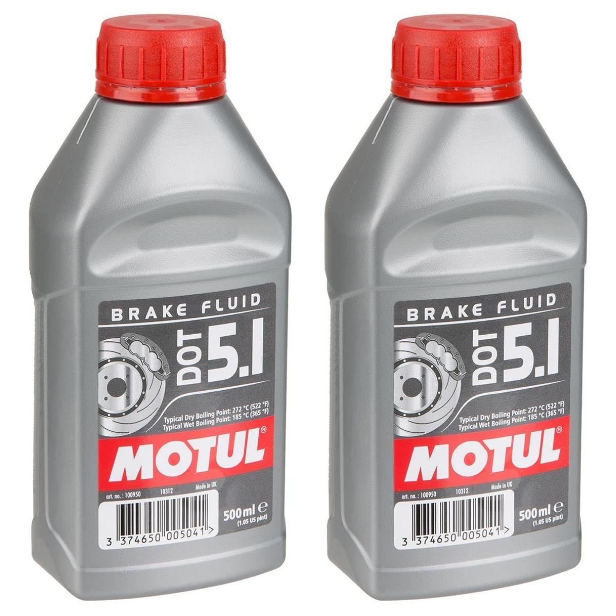 Motul Liquido Freni DOT 5.1 Set di 2, 500 ml ciascuno
