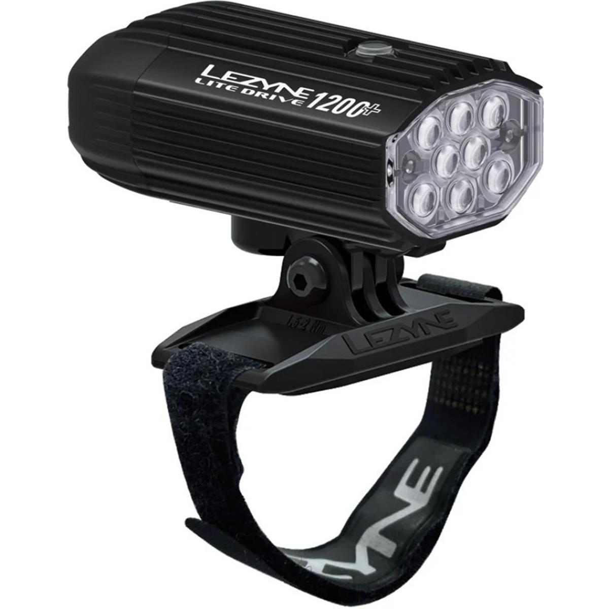 Lezyne Luce per casco Lite Drive 1200+ LED Bianco - Nero