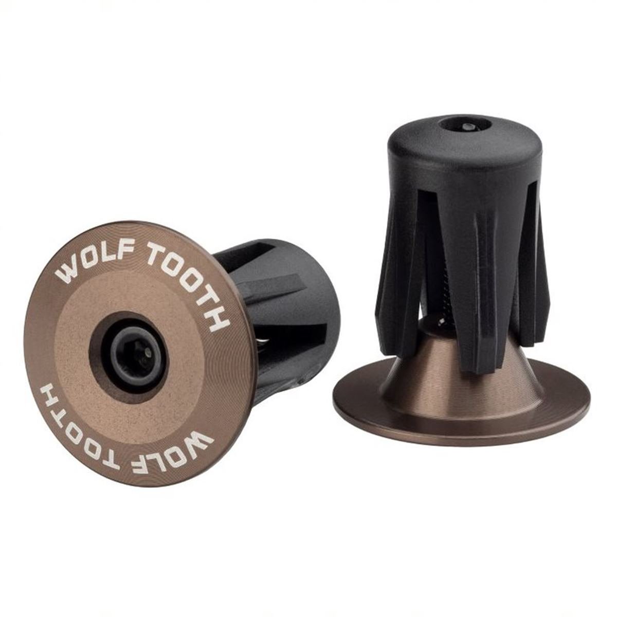 Wolf Tooth MTB-Lenkerendkappen Aluminium 16-21.5 mm, Espresso